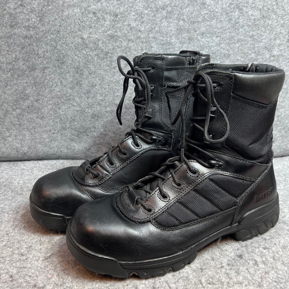 Bates GX-8 Mens Black Leather Nylon Side Zip Tactical Duty Boots E02268 Size 11